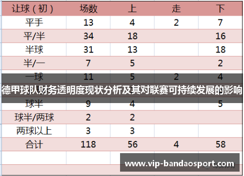 德甲球队财务透明度现状分析及其对联赛可持续发展的影响